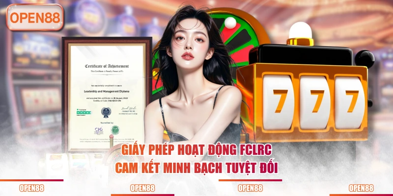 Giấy phép hoạt động FCLRC cam kết minh bạch tuyệt đối